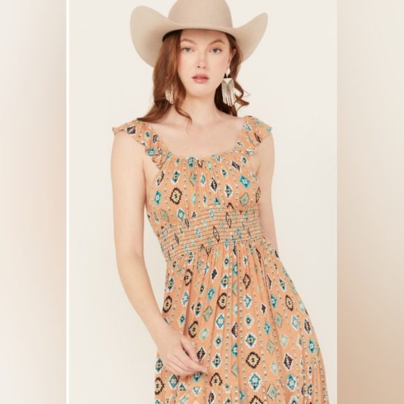 💥MAXI DRESS WESTERN SOUTHERN COASTAL COWGIRL SIZE XXLBEACHY SUNDRESS - Picture 3 of 7
